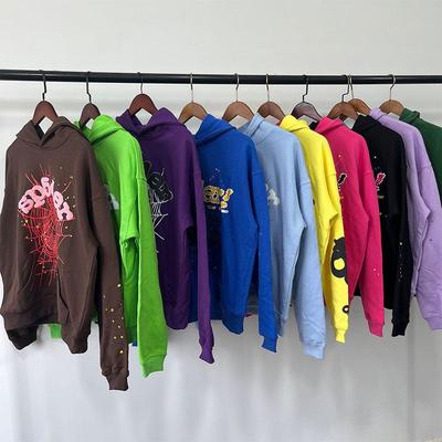 Spider Heavyweight 450G Fleece-lined Hoodie - European & American Trendy Brand Sp5der Sweatshirt