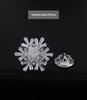 High-End Japanese Korean Snowflake Brooch for Women: Gold-Plated with Micro-Inlaid Zircon, Anti-Exposure Pin