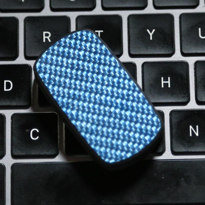 Blue Carbon Fiber EDC Card Pusher Relieve Stress Relief Toy Magnetic Push Slider Office Stress Relief Toys For Adult Gift