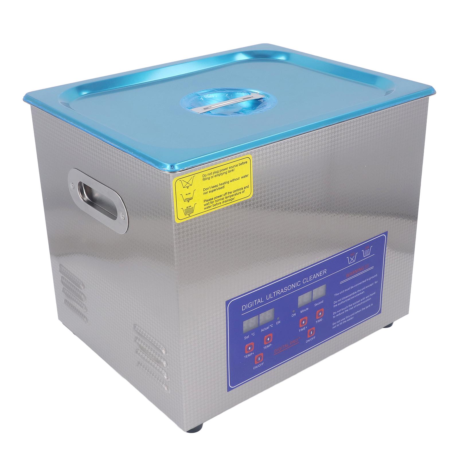 

Ультразвуковая мойка 10 л 240 Вт 40 кГц Машина для очистки из нержавеющей стали с нагревателем и таймером Вилка ЕС AC200–240 В 50 Гц