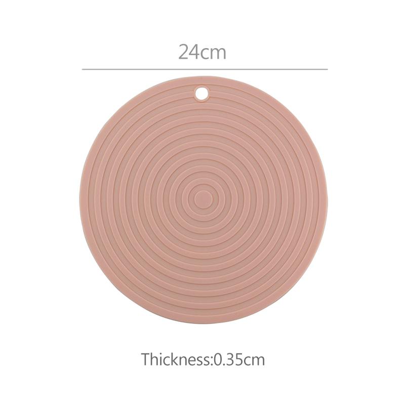 

Silicone Dish Pot Drying Mat Heat-resistant Tableware Cup Draining Mat Kitchen Non-slip Round Rectangular Coaster Pad Table Mat as shown