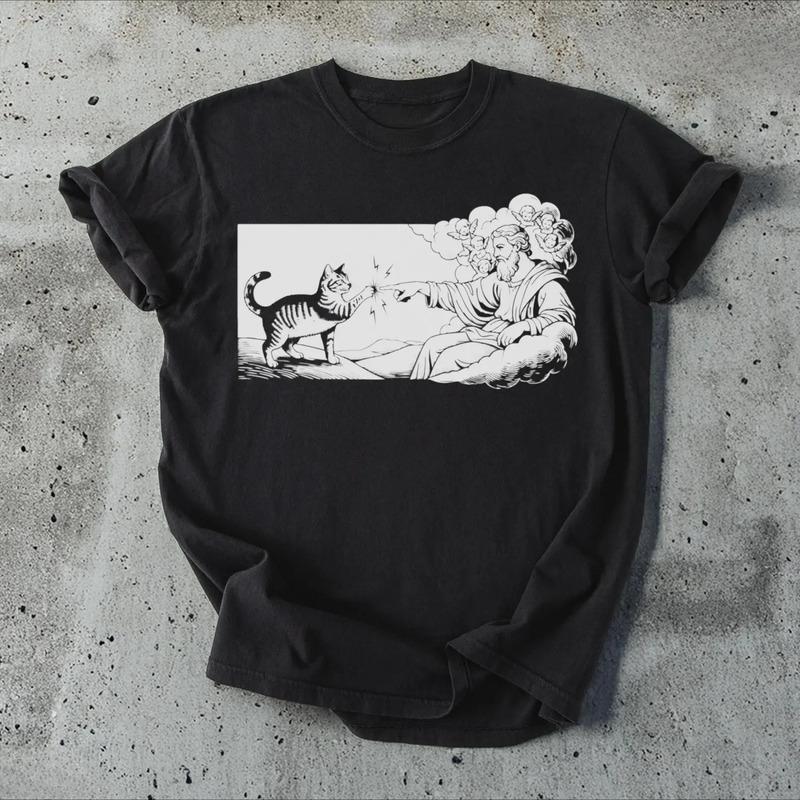 Camiseta 2025 Cat Creation Divertida Con Forma De Gato Kitte S