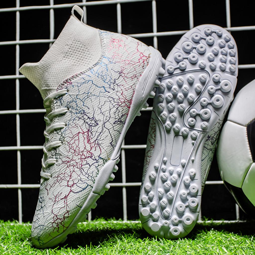 High-top Football Shoes Broken Nails Long Nails Professional Grass Football Training Shoes Men's Football Shoes Manufacturers Help 2025