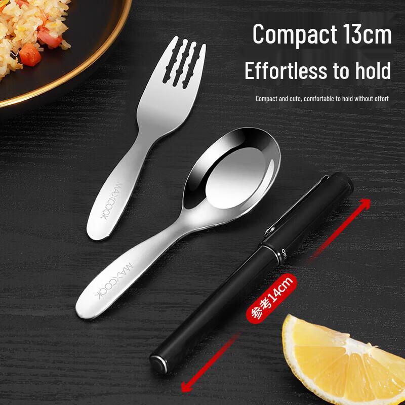 MAXCOOK 316 Stainless Steel Kids Fork and Spoon Set