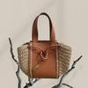 Handmade DIY Leather Woven Body Bag with Integrated Handle Hook