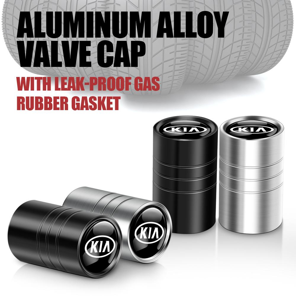 4Pcs Metal Car Wheel Tire Valve Cap Tyre Rim Stem Cover For KIA Sportage Ceed Sorento Cerato Optima Picanto Rio Soul Accessories