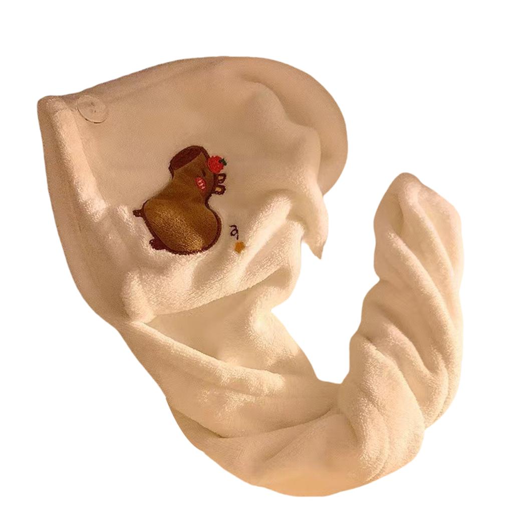 1PC Microfibre Hair Towels Hair Towel Turban Towel with Button Hair Turban Kids Super Absorbent Towels for Women