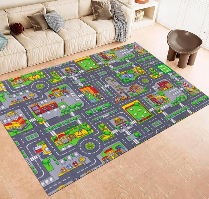 

City Carpet Nostalgia Rug 90s City Carpet Toy Car Rug Kids Play Car Mat Nostalgia Gift Children s Car Rug City Carpet Design 120x160cm