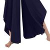 Wide Leg Pleated Pants Plain Color Casual Fitted Asymmetrical Hem Long Pleated Pants for Women Lady