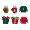 Christmas Tree Fabric Ornament Cartoon Santa Snowman Reindeer Hanging Decoration for Winter Holiday Party Decorations