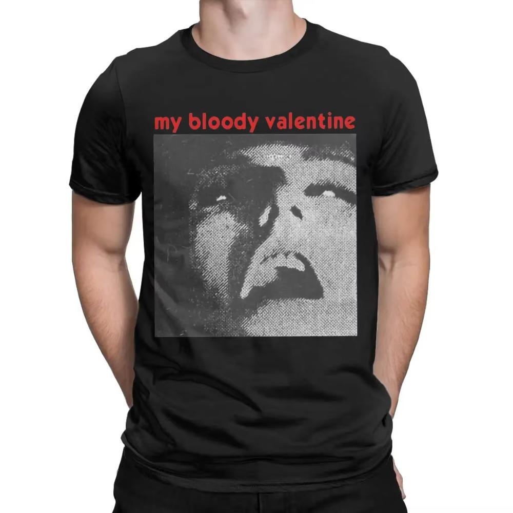 Pánská trička My Bloody Valentine Band Bavlněné Tričko Vintage Tričko O Neck Tričko Topy s krátkým rukávem Velká velikost