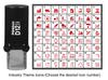 Printtoo Industry Theme Icons Round Rubber Stamp Self Inking Stamper 12 mm