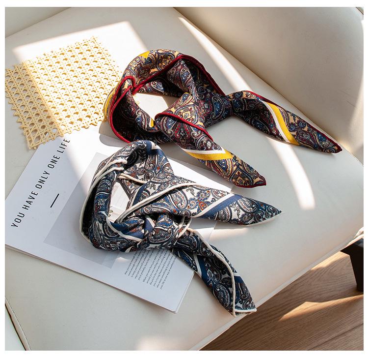 Women's Versatile Autumn Silk Wool Double-Sided Scarf Shawl