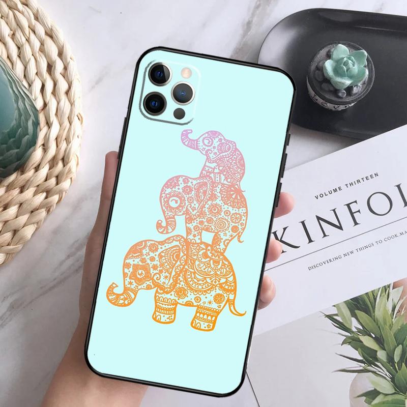 Süße Elefanten-Cartoon-Handyhülle Für iPhone 15 14 13 12 11 16 Pro Max Plus Mini 7 8 X XS Max XR Rückabdeckung Schale