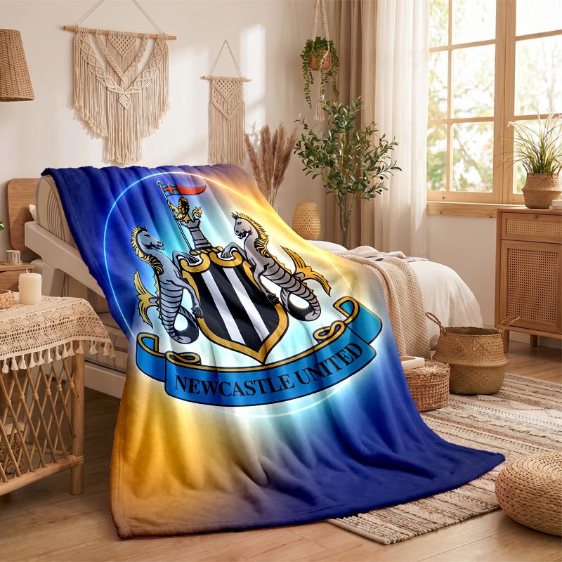 Coperta in Flanella con Stampa del Newcastle United Calcio Morbida Calda Coperta da Divano Letto per Casa Ufficio Camera da Letto