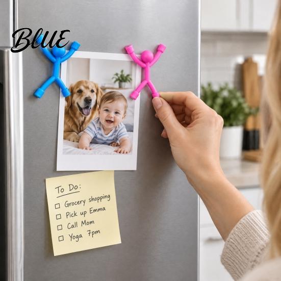 Creative Building Sets Magnetic Stick Figure Fidget Toy Bendable Magnet Multi-Color Matchman Fridge Innovative Whiteboard Accessories for Note Photo