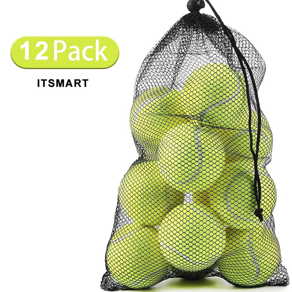 6/12 Pack Tennis Balls for Beginner High Elasticity Practice Tennis Balls with Mesh Bag for Pet Dog Training, Catching