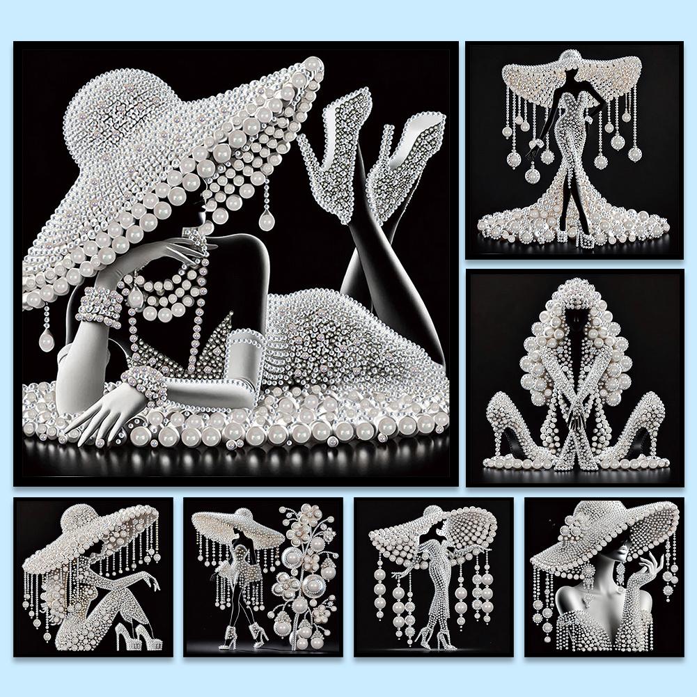 5D DIY Teilweise Speziell Geformter Bohrer Diamant Malerei Set Elegante Dame Dekoration