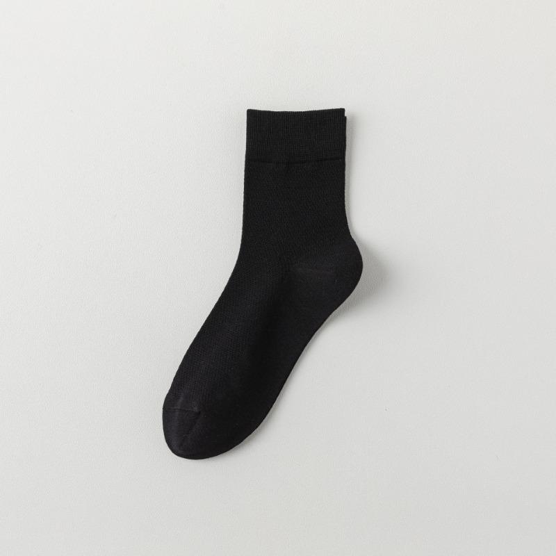

Men s Spring and Summer Commercial Pure Cotton Sweat Absorbing Deodorant Mesh Boneless Cotton Socks 1 pair чорний