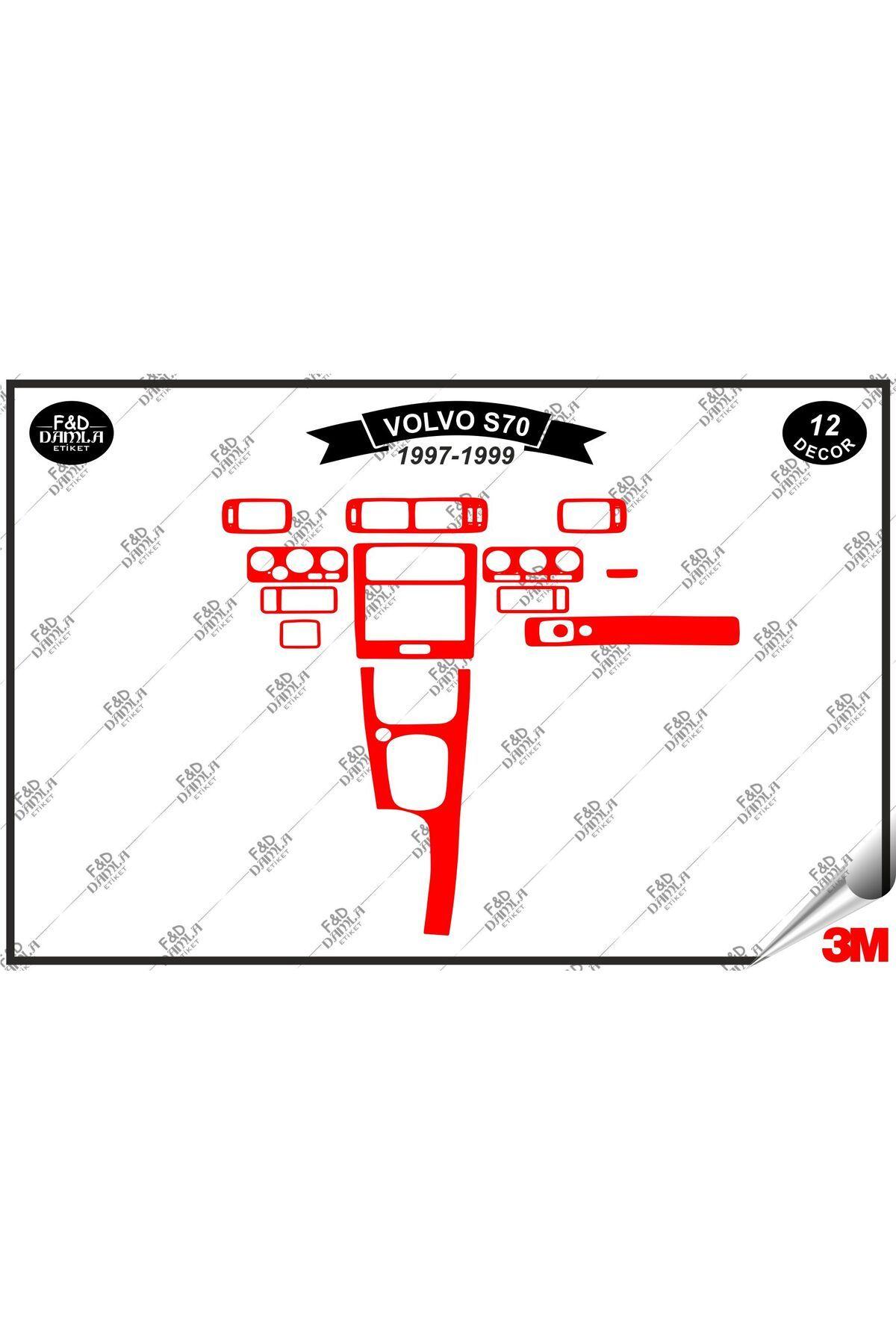 

Volvo S70 1997-1999 Torpido Konsol Trim Göğüs Maun Kaplama Set 12 Parça Kırmızı