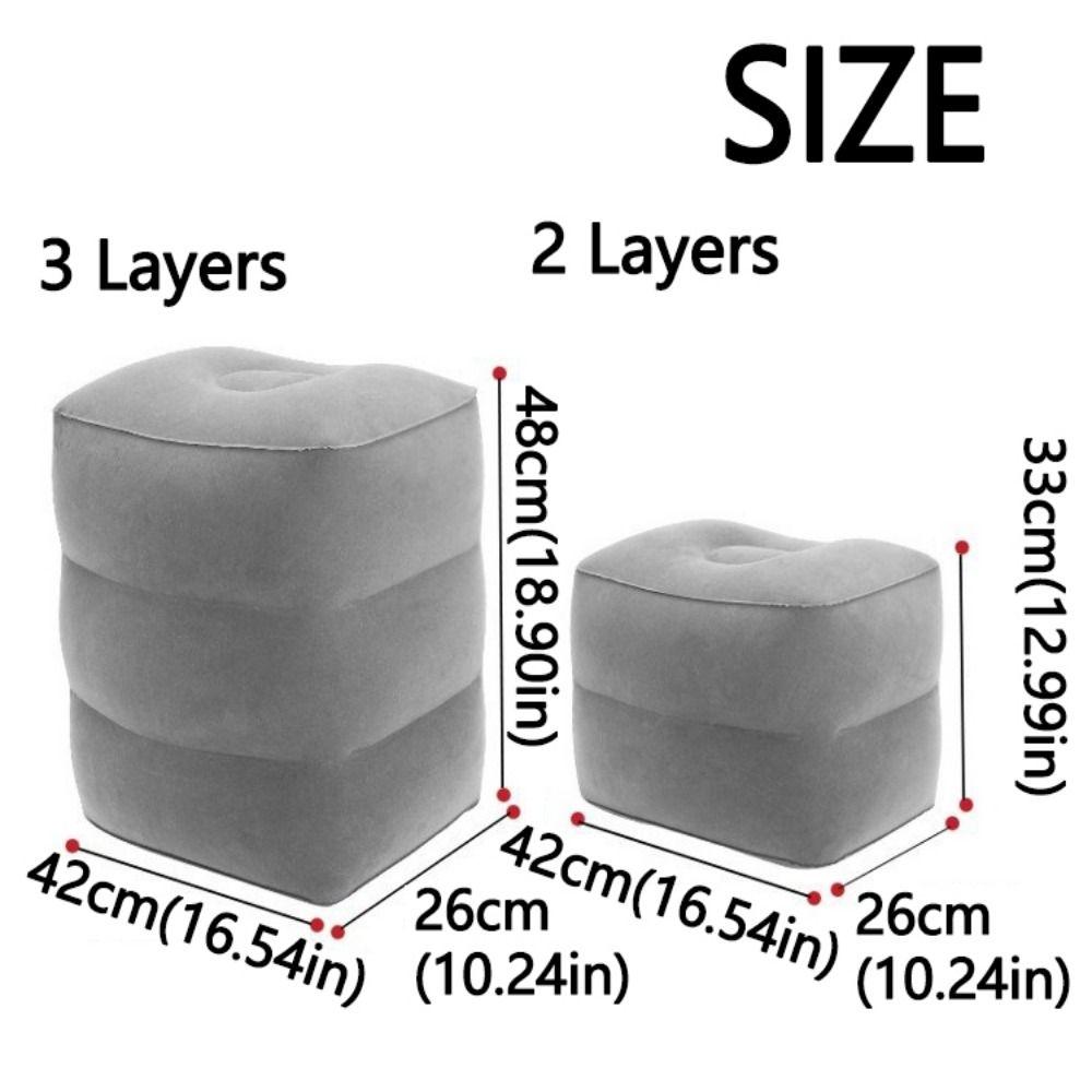 Easy Press Inflation-Airplane Footrest Self Inflatable Inflatable Foot Rest  Outdoor Chair