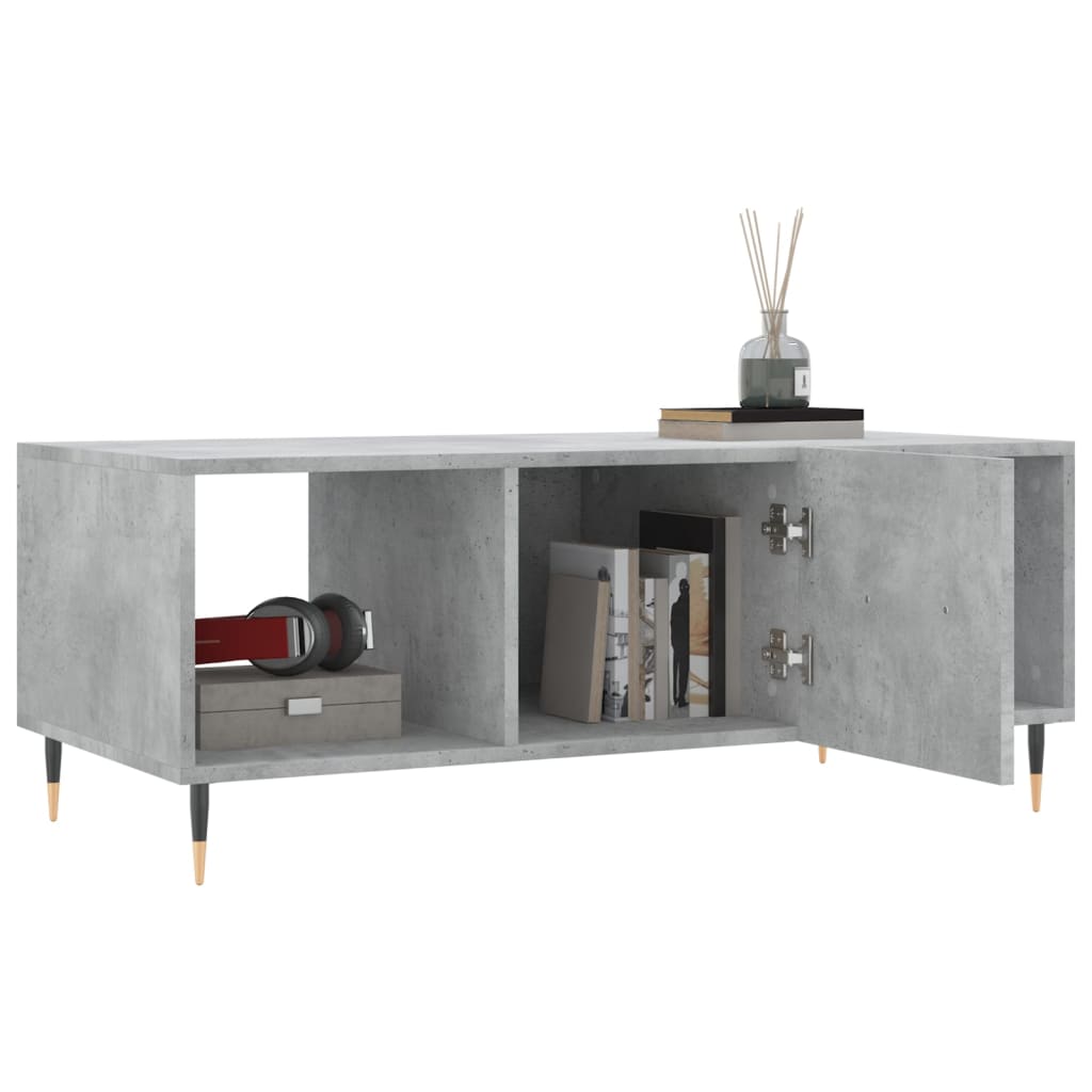  Coffee Table, Concrete Grey, 102x50x40 Cm
