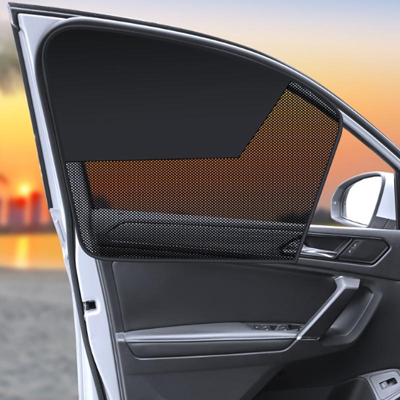 4Pcs Magnetic Car Priavcy Curtains Light Blocking Car Net Sun Visor Summer Protective Window Shade For Car Camping Napping Sleep