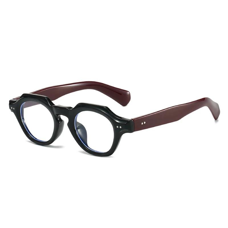 New Fashion Small Polygon Square Sunglasses Women Retro Rivets Shades UV400 Men Red Blue Sun Glasses