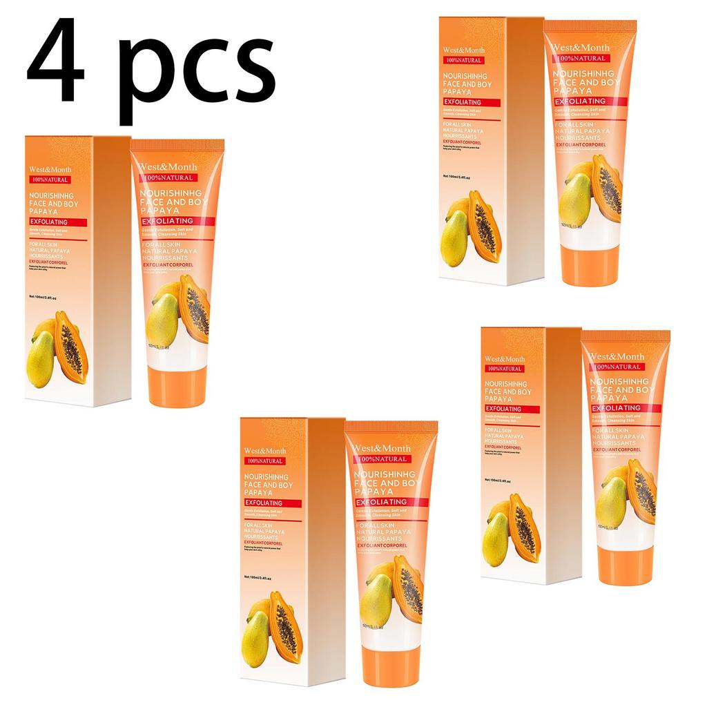 West&Month Papaya Żel Peelingujący - Delikatnie oczyszcza keratynę, nawilża, ujędrnia i rozjaśnia skórę. Odpowiedni do twarzy i szyi 100ml