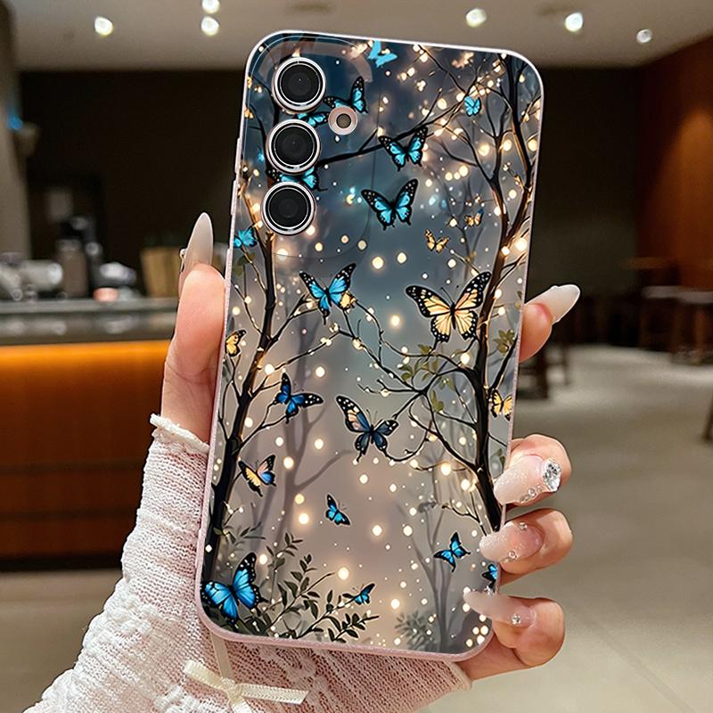 

Butterfly Forest Print Phone Case For Samsung Galaxy A17 A56 A55 A36 A16 A15 5G A26 A35 A25 A54 A14 A34 A53 Soft Silicone Cover Galaxy A14