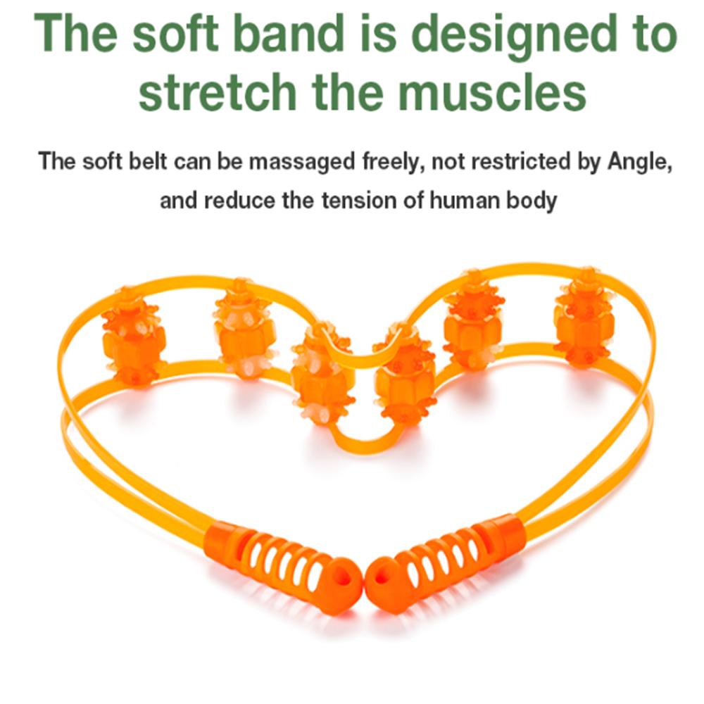 Back Shoulder Neck Muscle Massager, Meridian Massage Tool, Cellulite Foot Body Massager, Fitness Physiotherapy Massage Roller