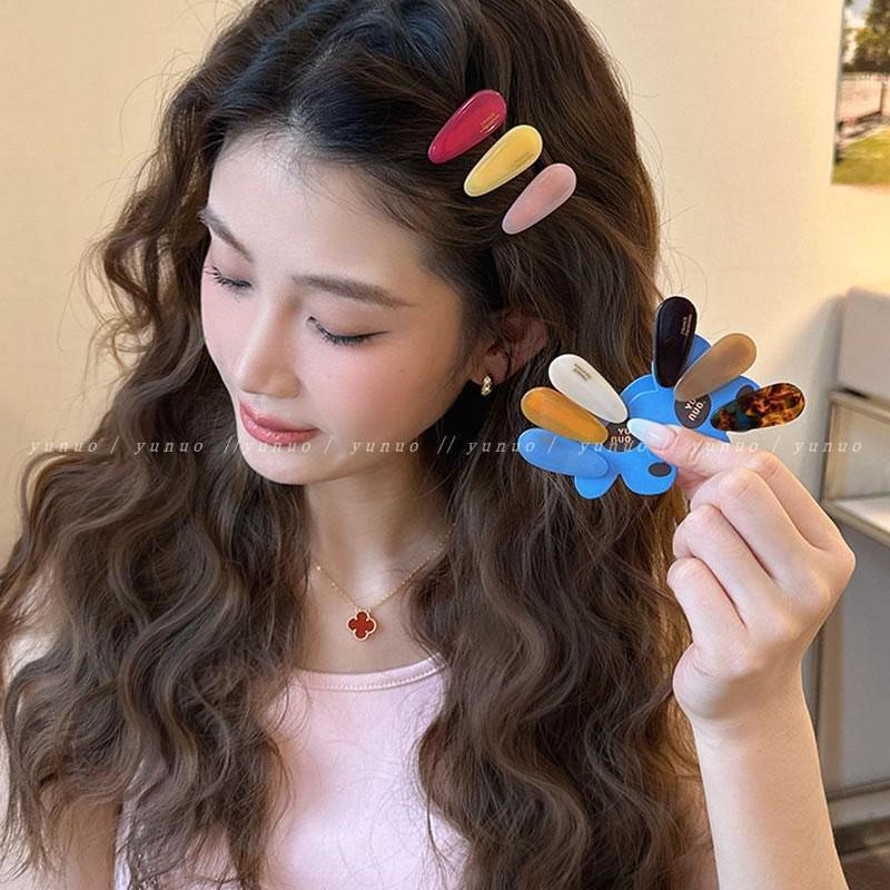 Sweet Acetate Water Drop Hair Clip for Women and Kids - Spring/Summer Duckbill Hairpin
