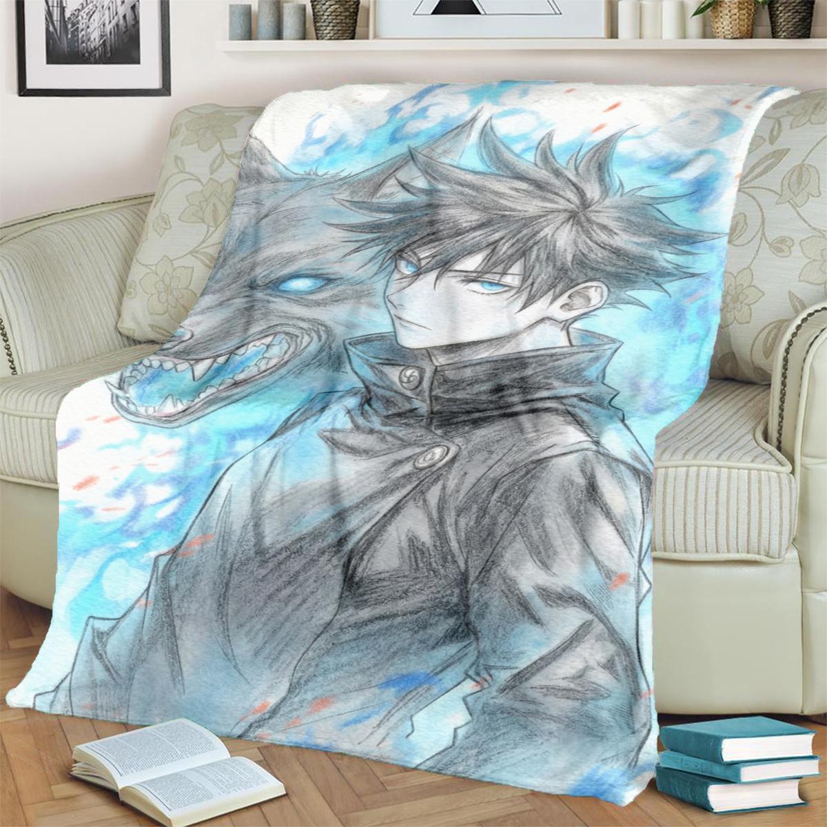 

Jujutsu Kaisen Flannel Throw Blanket Comfortable Warm for Bedrooms, Sofas, Beds, Chairs, Picnics, Travel 75x90cm