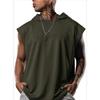 Men's Fitness Pullover Sports Casual Tank Top Sleeveless Hooded Vest Loose Top