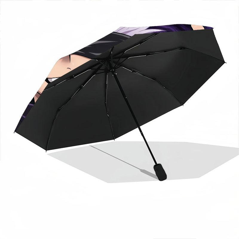1 PC Automatic Folding Umbrella - Jujutsu Kaisen Pattern Portable Foldable Design With 8 Ribs Christmas Birthday Gifts
