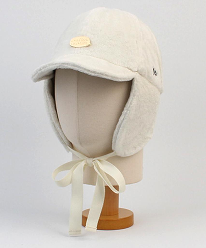 Yunibeosyeolkemiseuteuli Bubble Muji Ivory Fur Earflap Cap