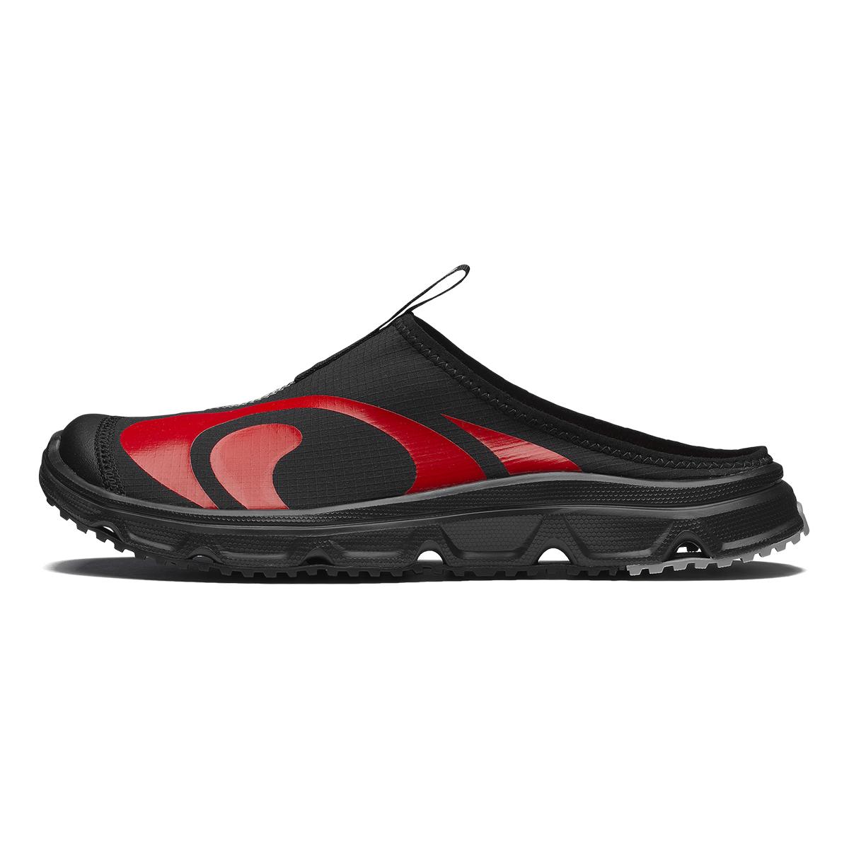 

SALOMON RX Slide 3.0 Cushioning Lightweight Low top Casual Shoes Unisex Black Alloy Fire Red Sneakers 477590 43⅓