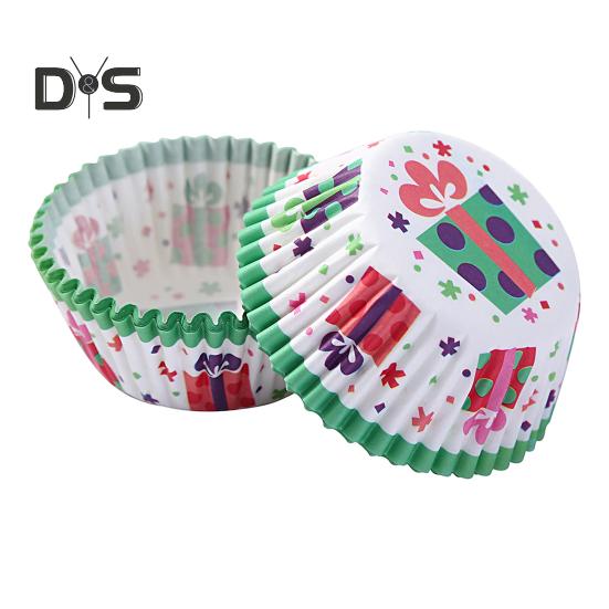 

100 шт бумажные вкладыши для кексов изысканный узор практичные рождественские праздничные вкладыши для кексов украшения для торта