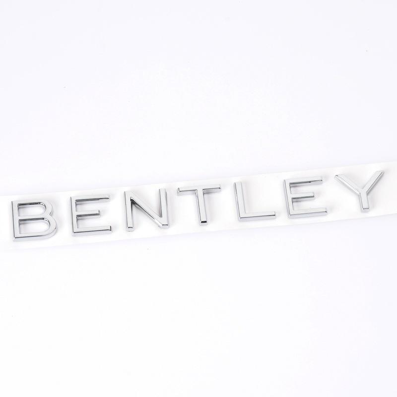 Black Rear Emblem: Suitable for Bentley Continental GT, Bentayga, Flying Spur with  BENTLEY  English Letter Logo