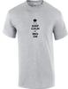 Keep Calm & BBQ On Outdoor Dad Fathers Day Gift Black Sport Gray Cotton T-Shirt