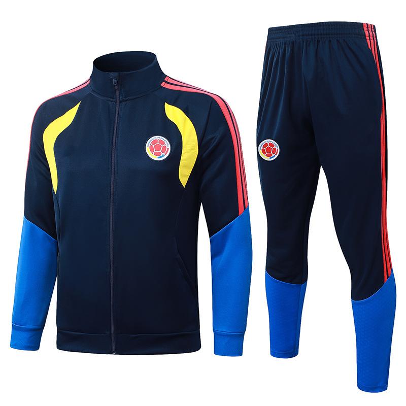 Veste d'échauffement colombienne 2026 à demi-fermeture éclair uniforme de football uniforme d'entraînement colombien L