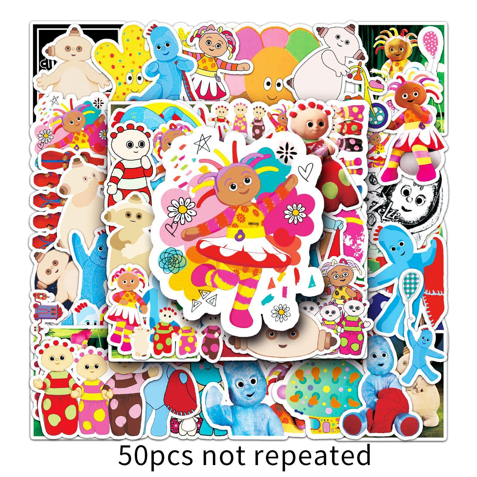 Garden Baby Cute Cartoon Waterproof Stickers - 50 Sheets for Kids Luggage, Diary, and Computer Decoration