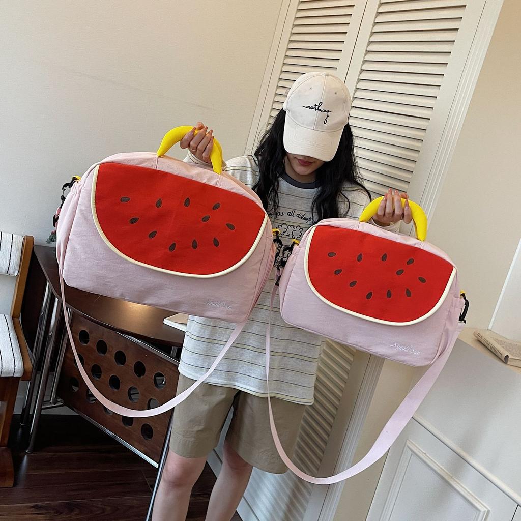 High Value Girls Portable Fitness Bag Large Capacity Outdoor Sports Bag Dopamine Color Scheme Travel Bag