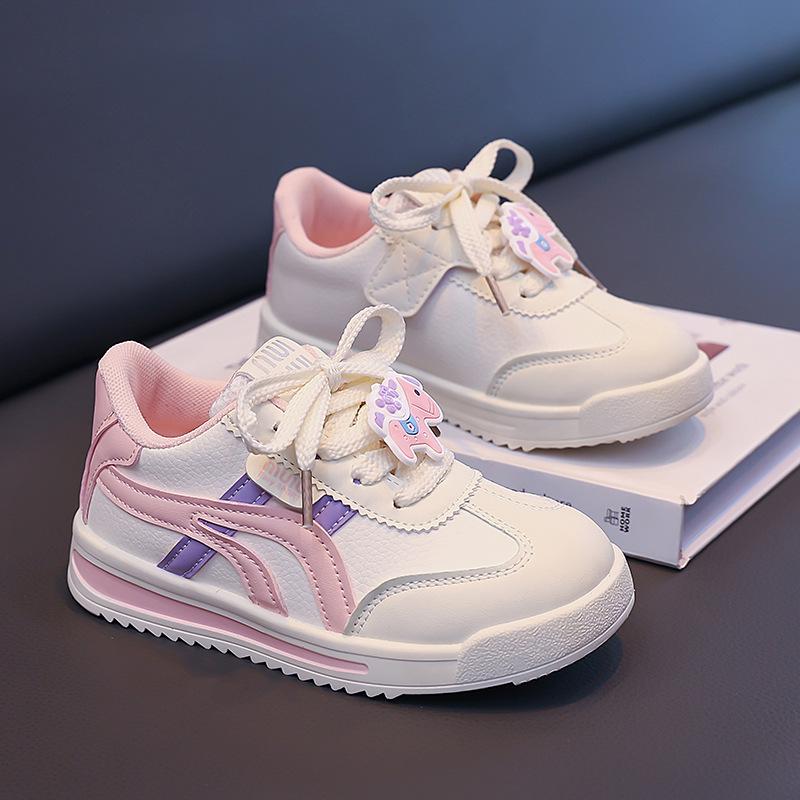 Kids Spring 2026 Street Style Waterproof Leather Sneakers 30