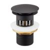 SANEI Pop-up Side Drain Plug for Overflow with Hair Catcher, Matte Black, H3310N-MDP-32