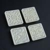 Convenient Square Pastry Molds Multifunctional Mooncakes Molds with 4 Different Pattern Artistic Treat Embosser