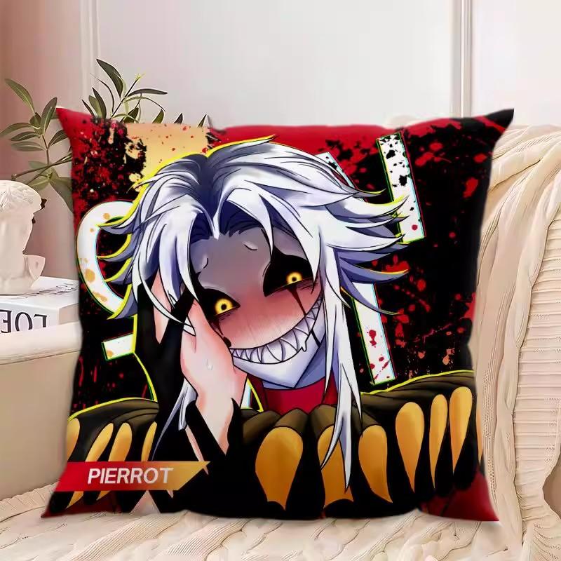 Hra The Freak Circus Pierrot Harlequin Cosplay Polštář na hodzení Pohovka Kancelářská Opěrka zad Obývací pokoj Dekorační 45X45cm Čtvercový