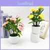 Rose Flower Plastic Fake Potted Plant Bonsai For Tabletop Decor And Event Use