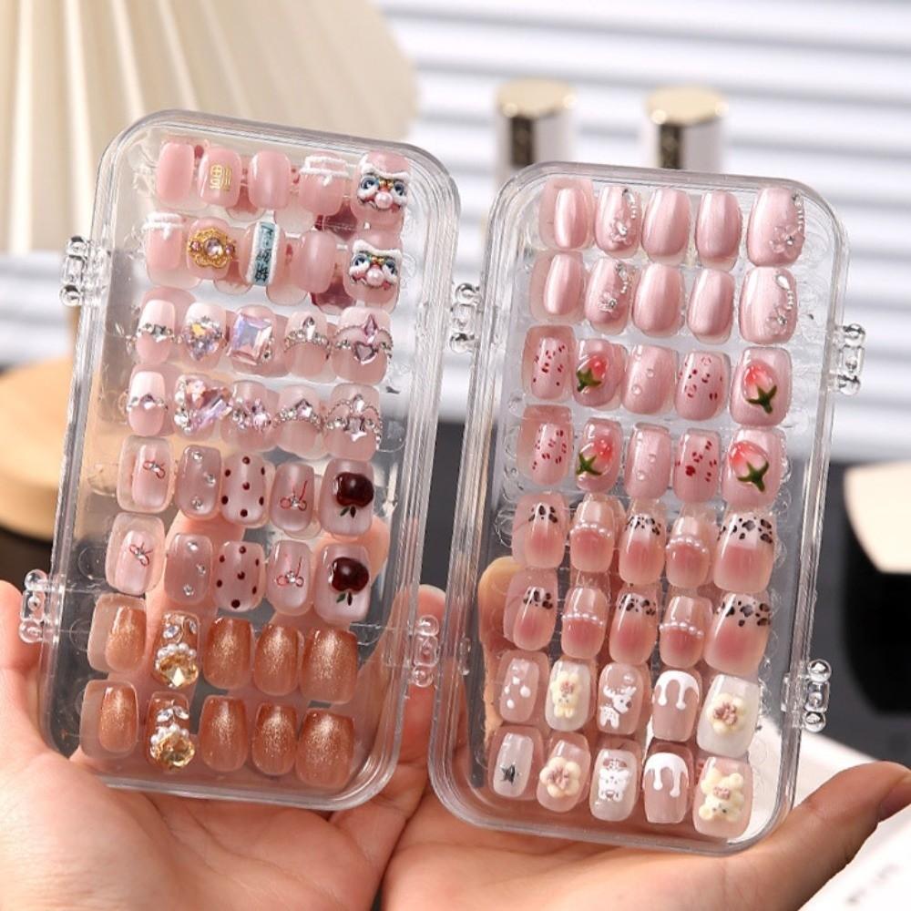 3 Layer Artificial Nail Display Organizer Transparent Nail Tips Display Holder  Household