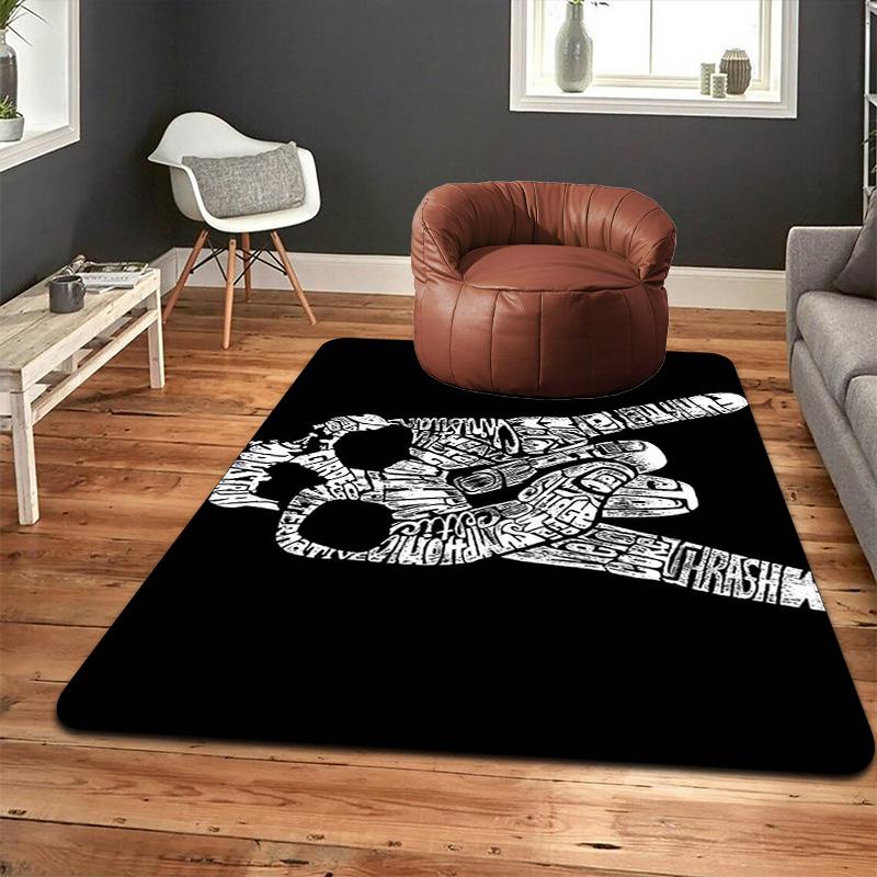 Rock hand sign Hippie music Rug Floor Mat for Living Room or Bedroom Soft and Comfortable Carpet a Gift for Birthday and Holiday.ZFF0913424